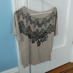 Short sleeve light brown shirt